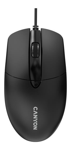 Canyon OnClick 5N, káblová symetrická optická myš, USB, 1600
