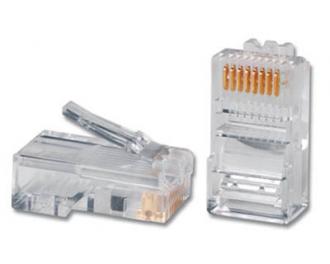 OEM Konektor RJ45-8p8c,50µ" Au, lanko, Cat5, (100ks)