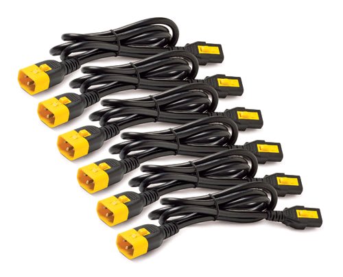 Power Cord Kit (6 pack), Locking, C13 to C14, 1.2m