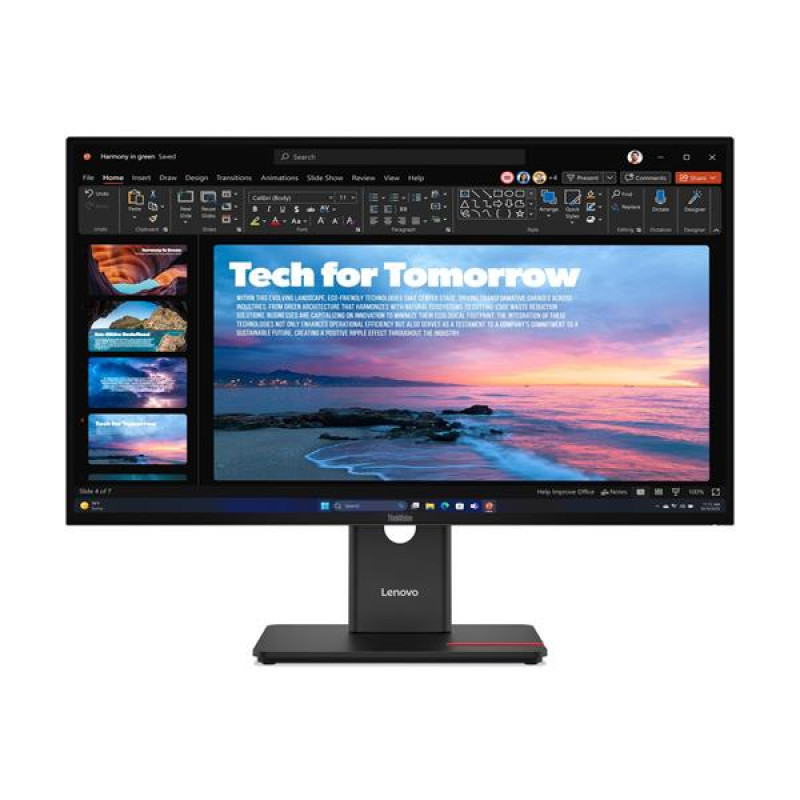 Lenovo T27QD-40 27" 2560x1440 QHD 1500:1 350N 4ms HDMI+DP+US