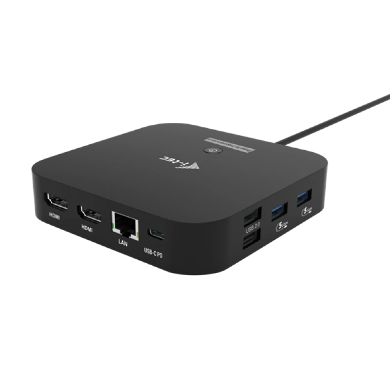 i-tec USB-C Dual HDMI Docking Station, Power Delivery 100W