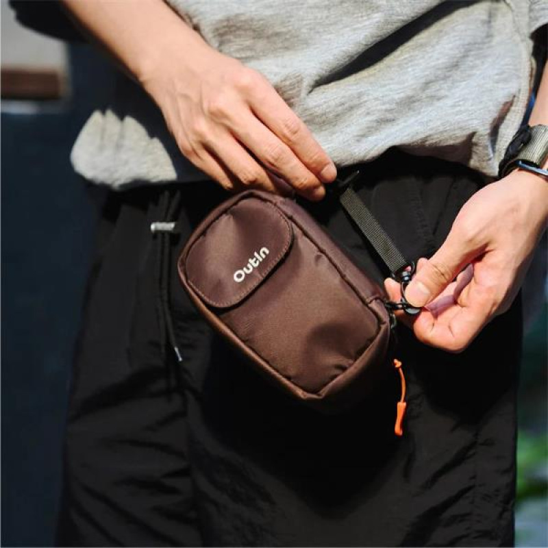 Outin puzdro na príslušenstvo, farba jantárovo hnedá