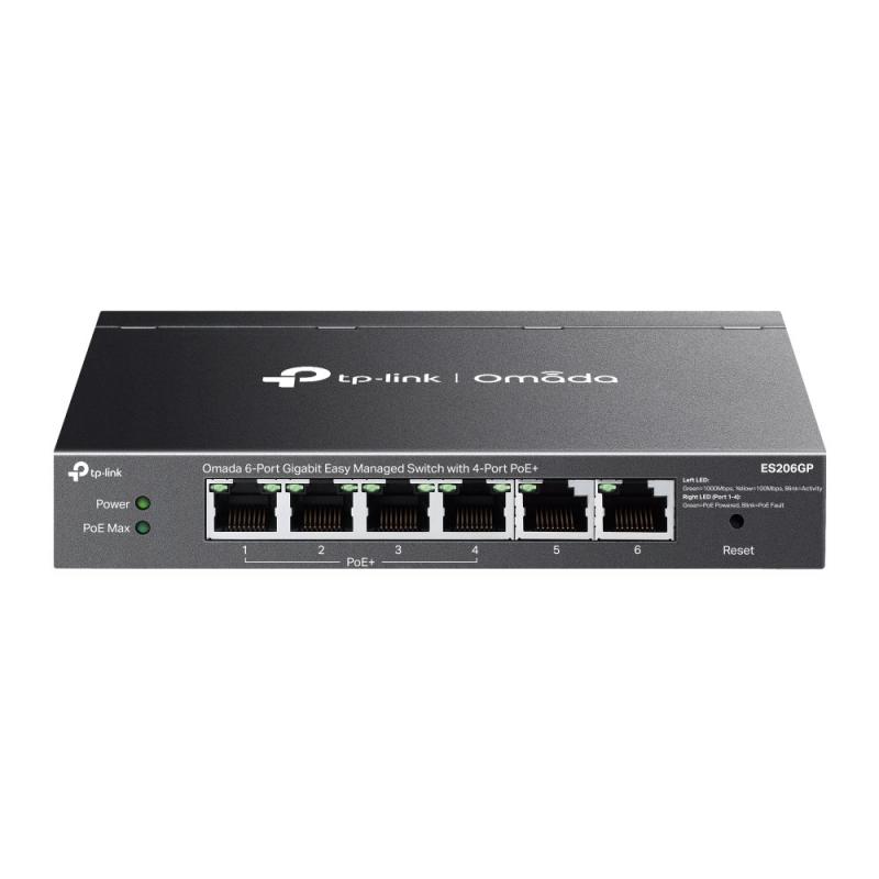 TP-LINK "Omada 6-Port Gigabit Easy Managed Switch with 4-Por