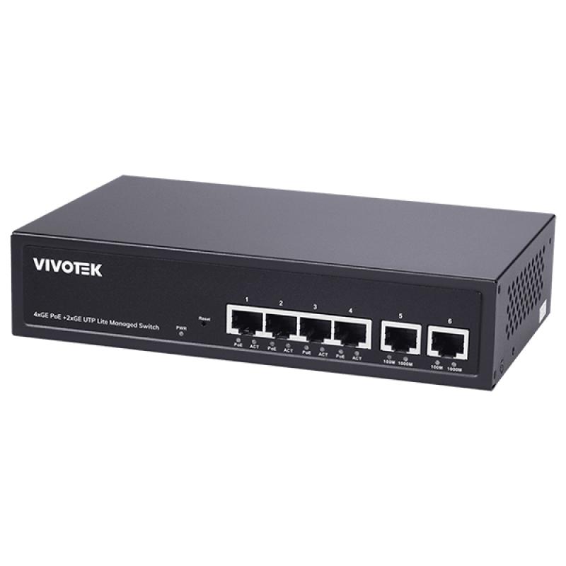 VIVOTEK 8xGE PoE(802.3af/at/bt, PoE budget 110W), 1xGbE RJ-4