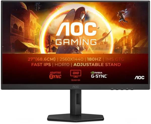 AOC Q27G4XF 27"W IPS LED 2560x1440 80 000 000:1 1ms 300cd HD