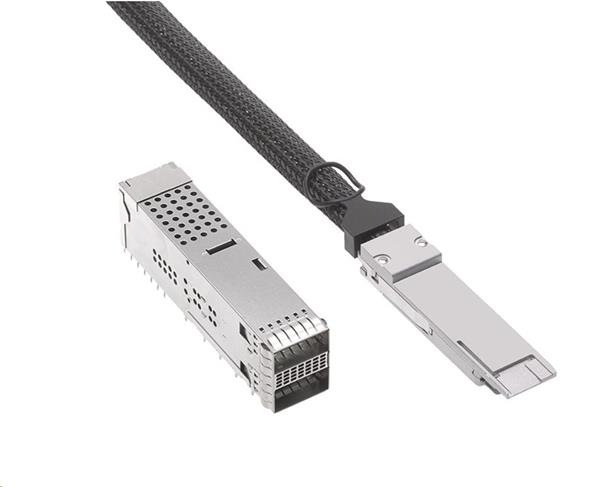 QSFP28-DD 400Gbps na 2x QSFP56 200Gbps pasivní metalický kab