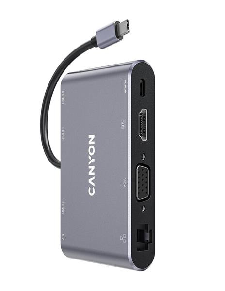 Canyon DS-14, Multiport Docking Station, 8 portov, 1xUSB-C 1