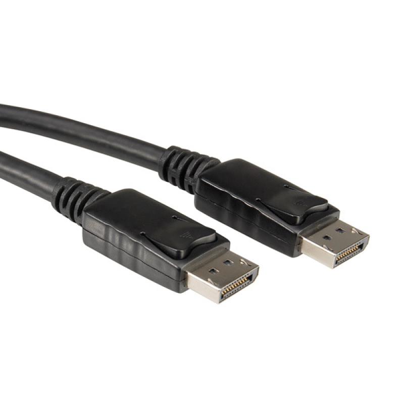 ROLine Kábel DisplayPort M/M 2m, 4K@60Hz UHD v1.2, 21.6Gbit/