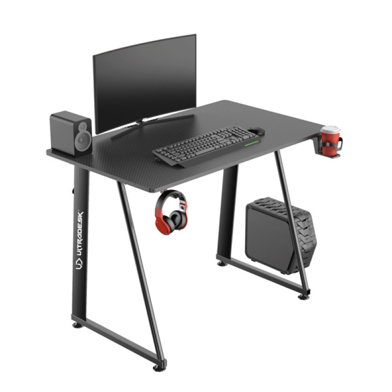 ULTRADESK Herný stôl ENTER V2, 100x60 cm, 75cm, s držiakom na slúchadlá a pitie 1