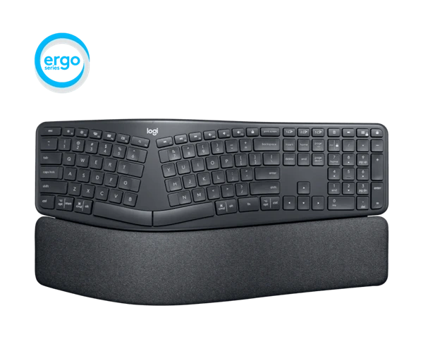 Logitech® K860 ERGO Wireless keyboard, US INTL, GRAPHITE