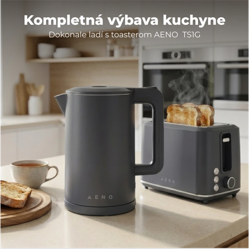 AENO Rychlovarná kanvica EK13G - 1,7l, dvojstenná stena, aut