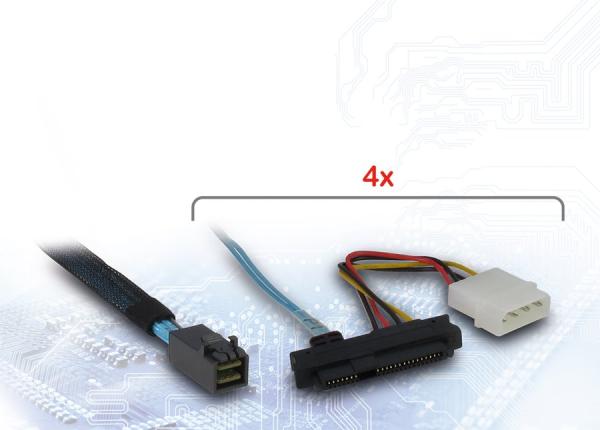 INTER-TECH kabel (SFF-8643) Mini-SAS HD na (SSF-8482) 4x SAS