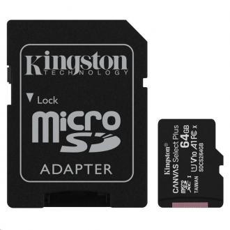 64 GB . microSDHC karta Kingston Canvas Select Plus Class 10