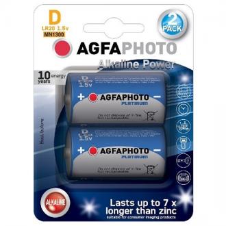 AgfaPhoto Power alkalická batéria LR20/D, blister 2ks