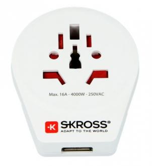 SKROSS cestovný adaptér Europe USB pre cudzincov v SR, vč. 1