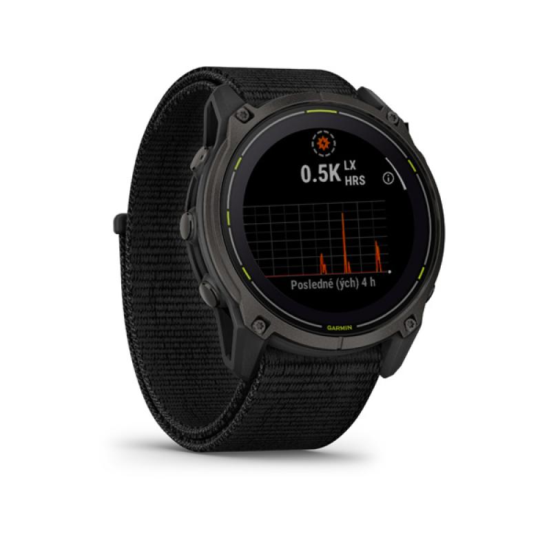 Garmin Enduro 3, Sapphire Solar, Carbon Gray DLC Titanium, B