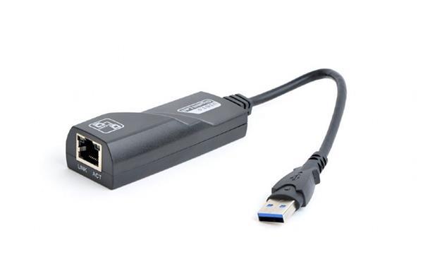 Gembird adaptér - USB 3.0 (M) / RJ45 (F) Gigabit LAN, káblik
