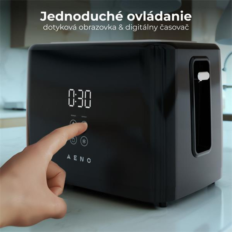 AENO 2-plátkový hriankovač TS2 , 930W, automatický, čierna