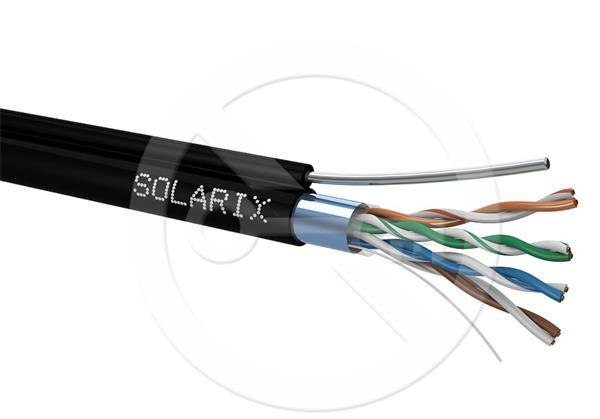 SOLARIX kabel Outdoor, FTP, Cat5E, drôt, PVC, Eca, box 305m,