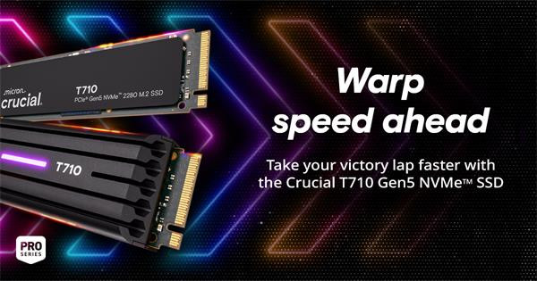 Crucial T710 4TB SSD PCIe NVMe M.2 2280, r14500MB/s, w13800M