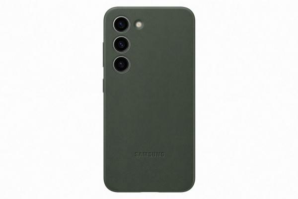 Samsung Kožený zadný kryt pre Samsung Galaxy S23+, zelený