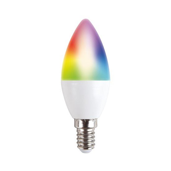 Solight LED SMART WIFI žiarovka, sviečka, 5W, E14, RGB, 400l