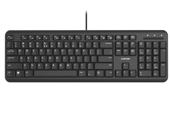 Canyon HKB-20, klávesnica, USB, séria Velvet Tread, 104 kláv