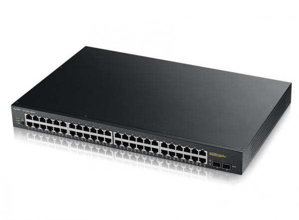 ZyXEL GS1900-48HP, 48p (48Gigabit RJ45 + 2 SFP,), IPv6, WebM
