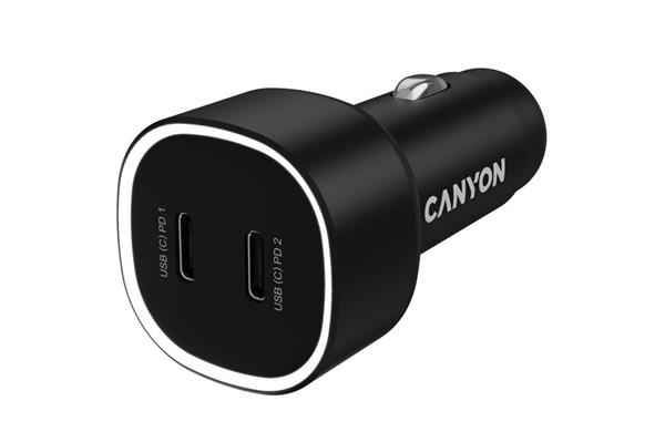 Canyon OnDrive 60, univerzálna autonabíjačka, 2x USB-A, rých
