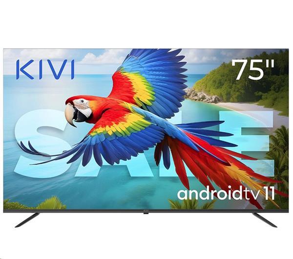 KIVI TV 75U760QB, 75" (187cm), HD LED TV, AndroidTV 11, Blac