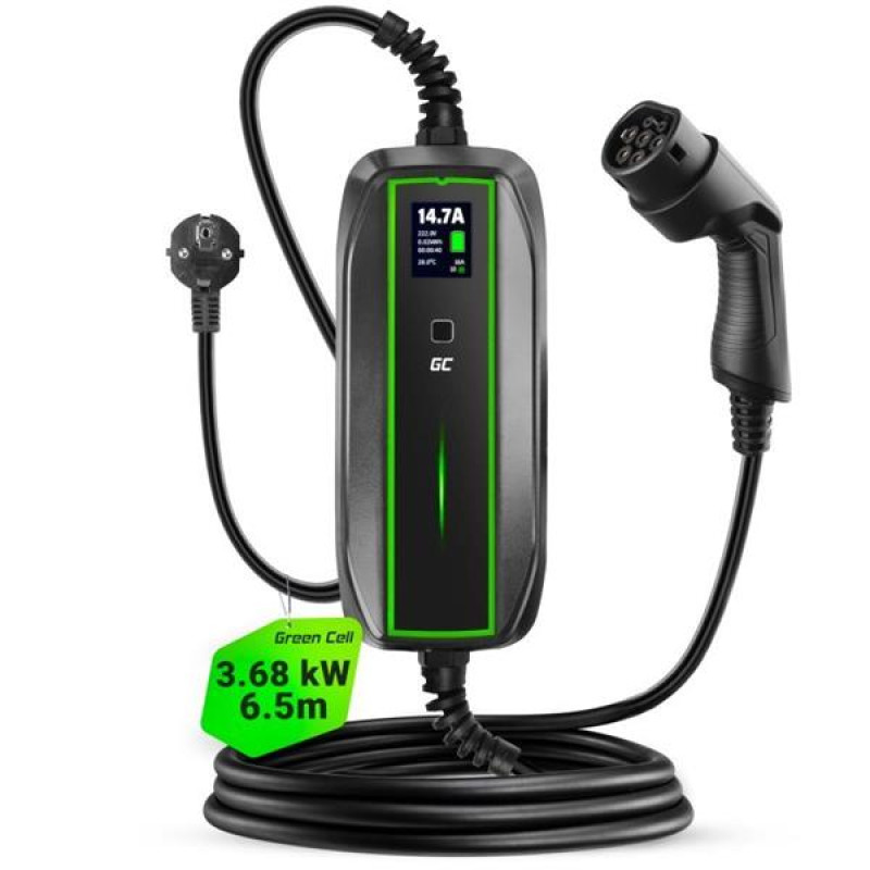 Green Cell Mobilná nabíjačka GC EV PowerCable 3,6 kW Schuko