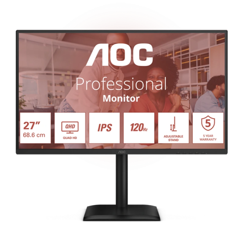 AOC Q27E4U 27" IPS 2560x1440 1500:1 4ms 350cd HDMI DP pivot