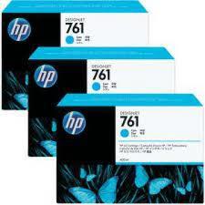 HP 761 3-pack Cyan Ink Cartridge CR272A