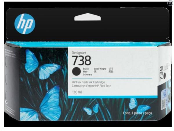 HP 738M 300-ml Yellow DesignJet Ink Cartridge