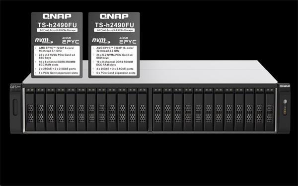 QNAP™ TS-h2490FU-7232P-64G 24xNVMeAMD EPYC™ 7232P 8-core 3.1