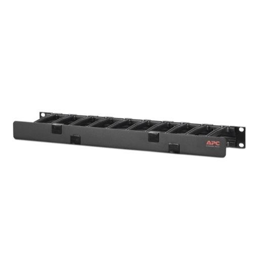 Horizontal Cable Manager, 1U x 4" Deep, Single-Sided with Co