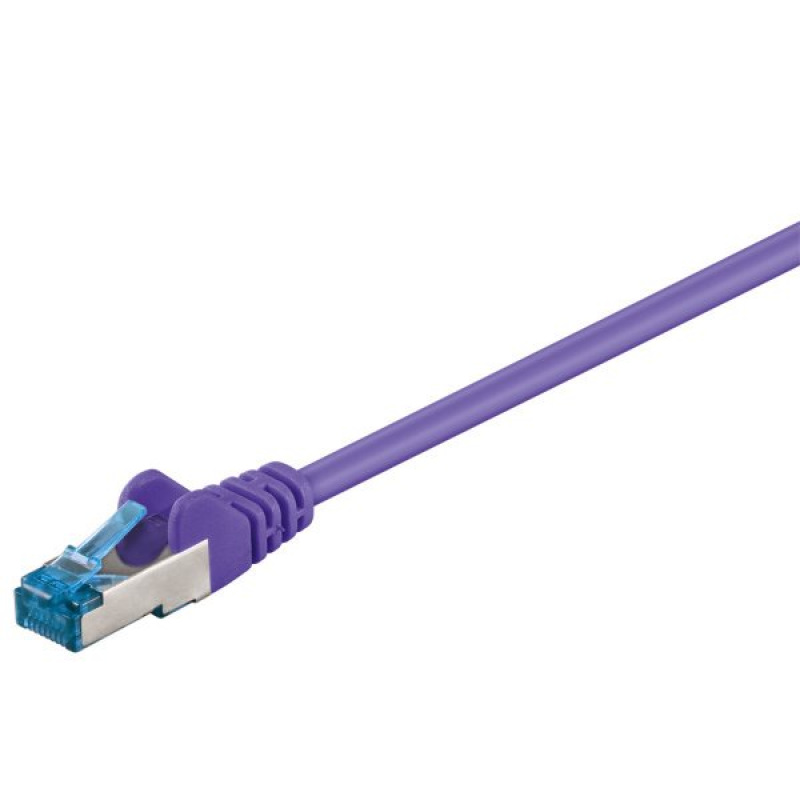 Patchkábel S/FTP (PiMF) LSOH 3m cat.6a, fialový, Cu