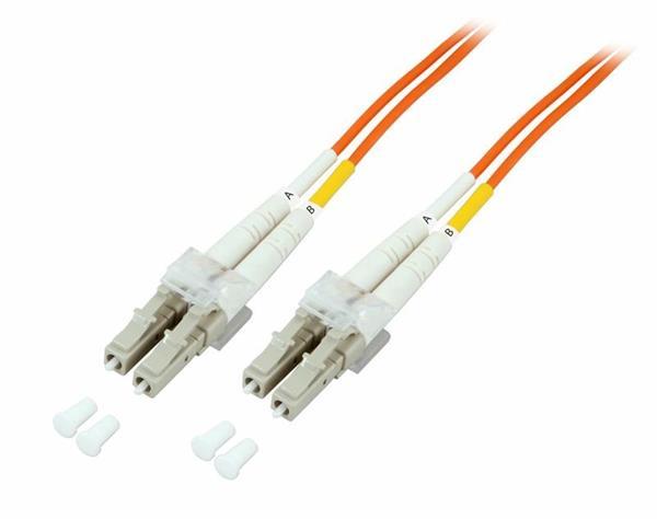 Optický duplex kabel MM 50/125, LC/LC, LSOH, (OM2), 3m, ora
