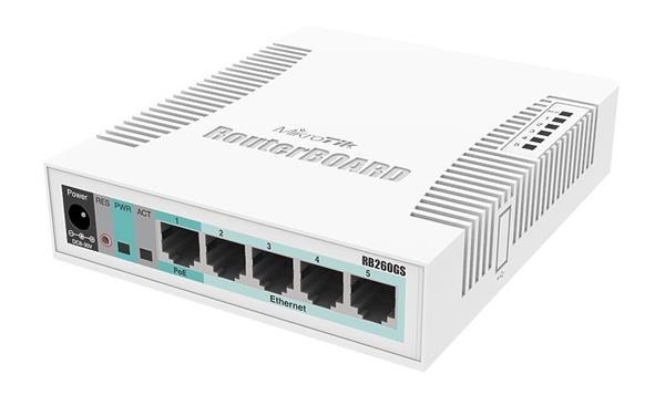 MIKROTIK RouterBOARD 260GS 5-port Gigabit smart switch + 1x