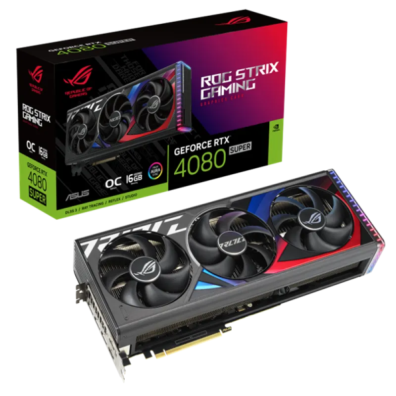 ASUS ROG STRIX RTX4080 SUPER OC 16GB/256-bit GDDR6 2xHDMI 3x