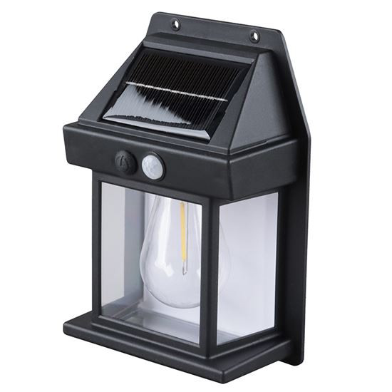 Solight LED solárna lampáš nástenná, teplá biela, 12x17cm, č