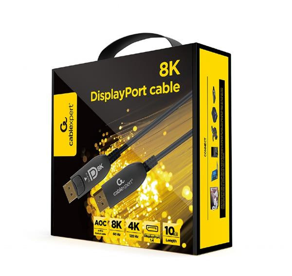 Gembird kábel DisplayPort (M - M), 8K, aktívny, optický (AOC