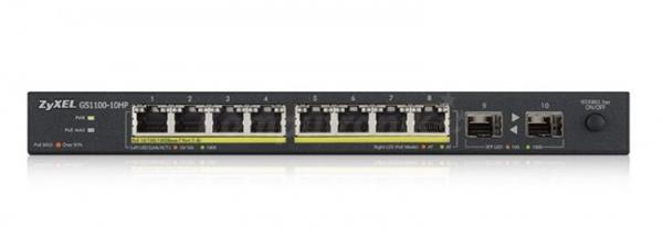 ZyXEL GS1100-10HPv2, unmanage PoE 8x Gigabit, 2x Fiber Uplin