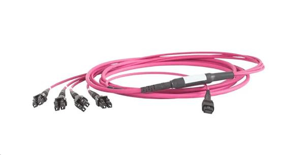 Optický kábel MTP to 4× LC-Duplex OM4 Multimode Fiber-Optic
