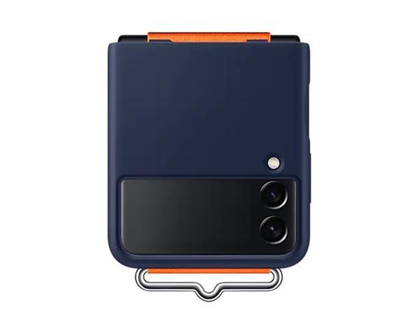 Samsung Silikonový kryt s putkom Z Flip3 modrý