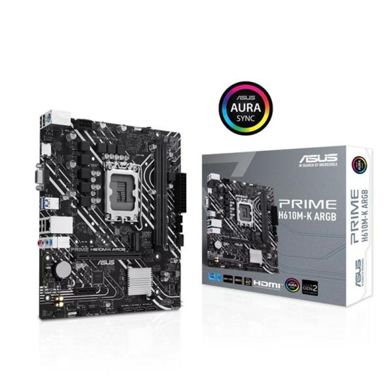 ASUS PRIME H610M-K ARGB soc 1700 H610 DDR5 mATX M.2 HDMI D-S