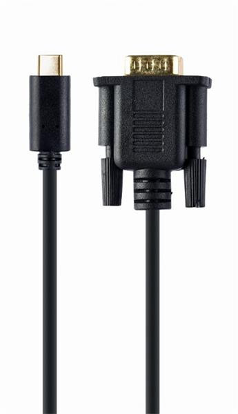 Gembird kábel USB-C (M) na VGA (M), 2 m, blister, čierny