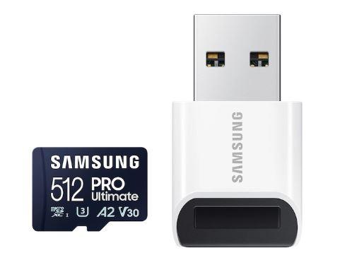 512 GB . microSDXC karta Samsung PRO Ultimate + USB adapter