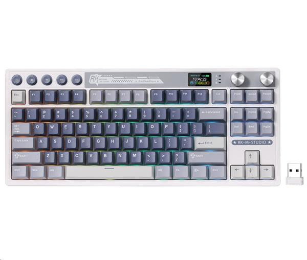 ROYAL KLUDGE RK M87 Ocean Blue Gaming Keyboard Cream switch
