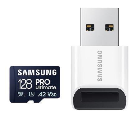 128 GB . microSDXC karta Samsung PRO Ultimate + USB adapter